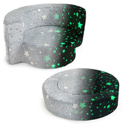 2-in-1 Toddler Chair Glow in the Dark Kids Couch with Cover Convertible Sofa-Gray