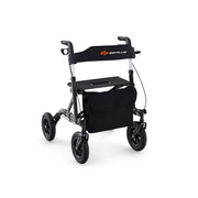 Height Adjustable Rollator Walker Foldable Rolling Walker with Seat for Seniors-Black
