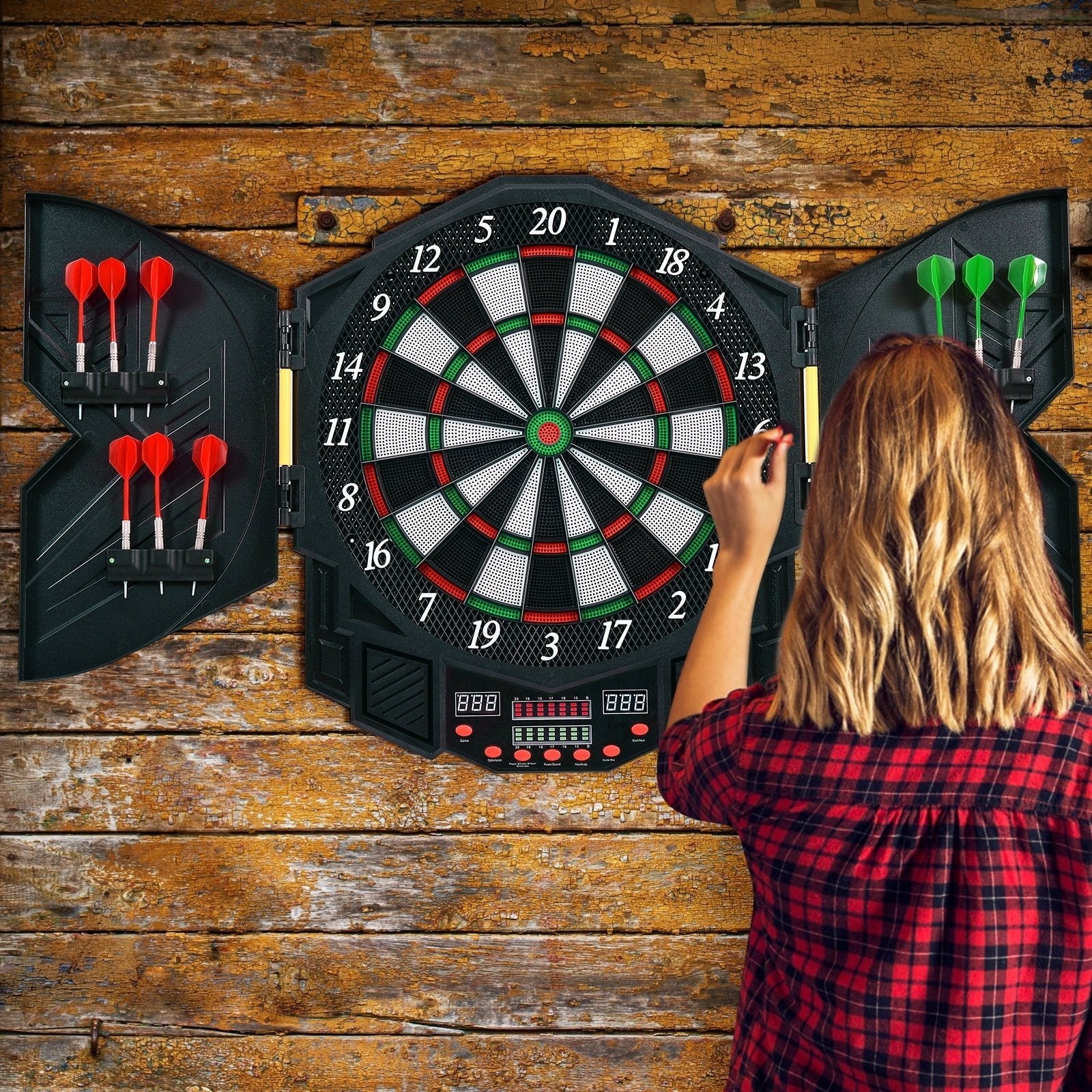 Professional Electronic Dartboard Set with LCD Display
