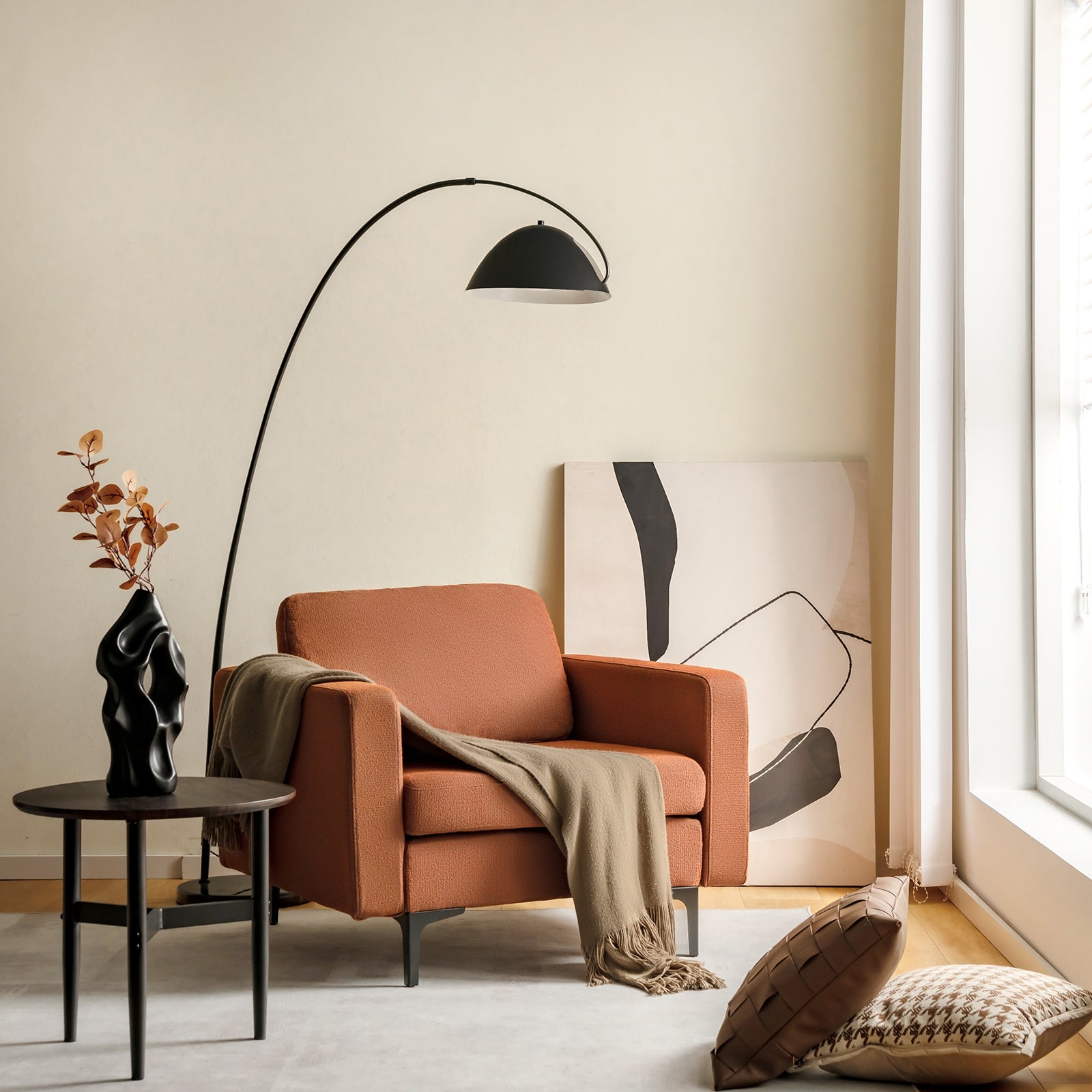 1/2/3/4-Seat Convertible Sectional Sofa with Reversible Ottoman-1-Seat