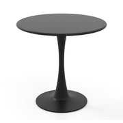 31.5 Inch Round Dining Table with Anti-Slip PP Ring-Black