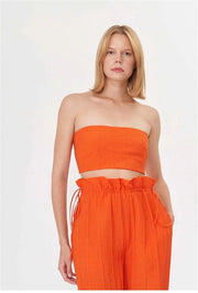 Kiara 3 Pieces Set Tube Top - Yellow