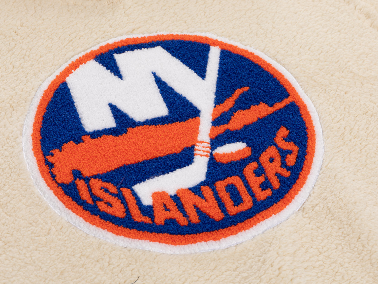 New York Islanders Ladies Sherpa Hoodie with Premium Chenille Logo