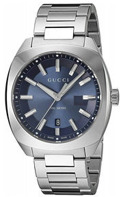 GUCCI GG2570 Large Stainless Steel Blue Dial Watch YA142303