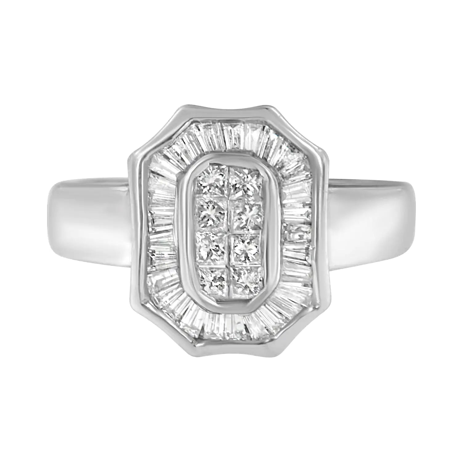 14K White Gold Deco Diamond Splendor Ring