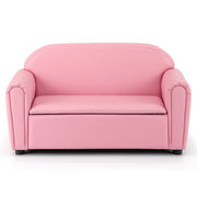 Kids Sofa Armrest Chair with Storage Function-Pink